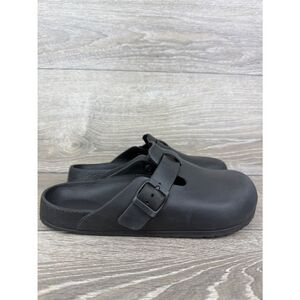 Birkenstock Boston EVA Women’s Sz 10/Mens 8/EU 41 Black Rubber Slip On Mule Clog